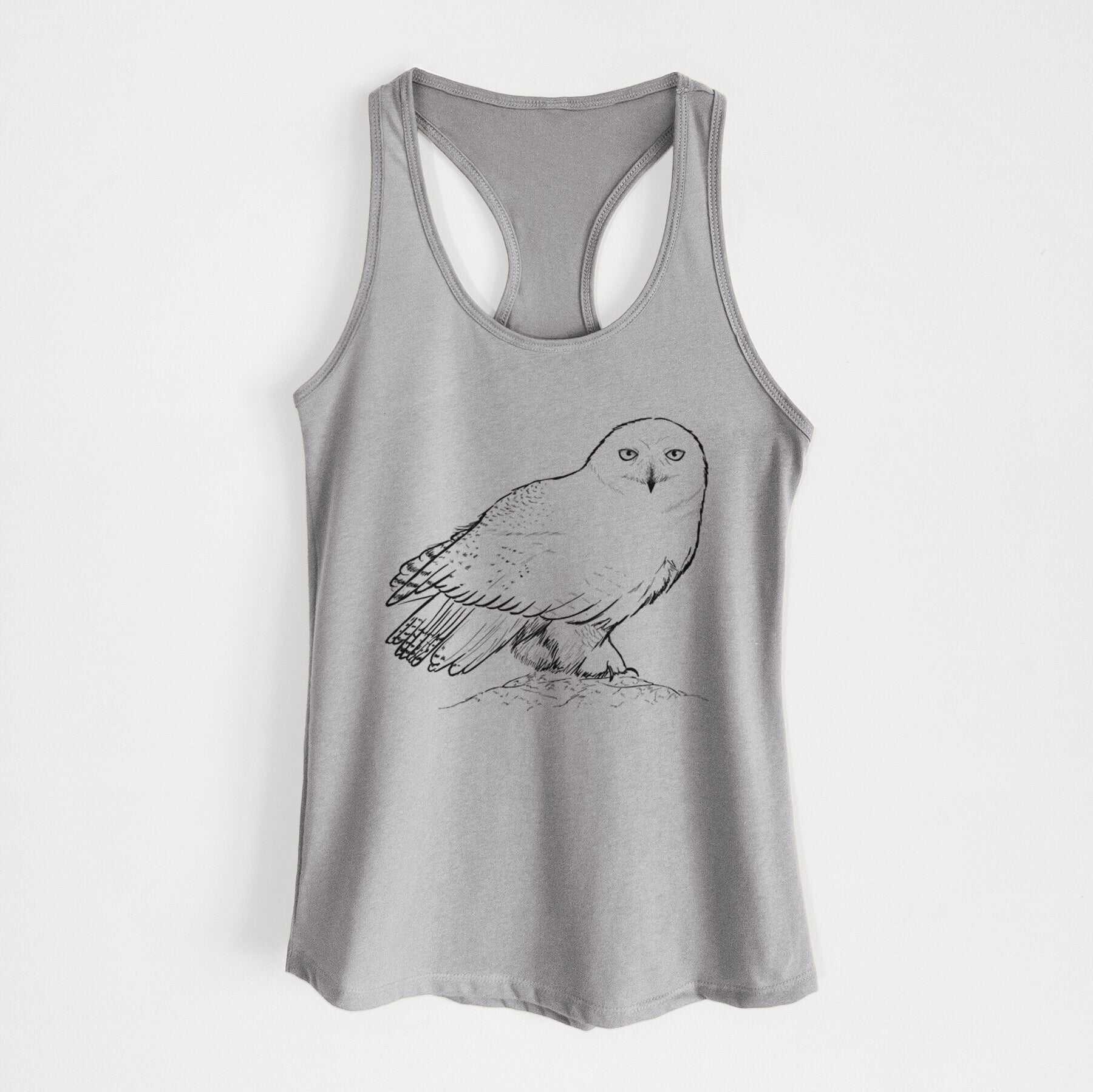 Snowy Owl - Bubo scandiacus - Women's Racerback Tanktop