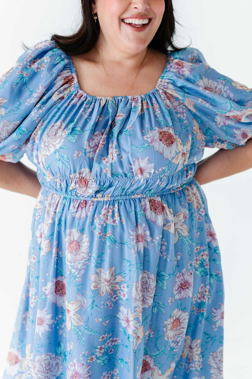 Greer Organza Dress in Blue - Size 2X Left