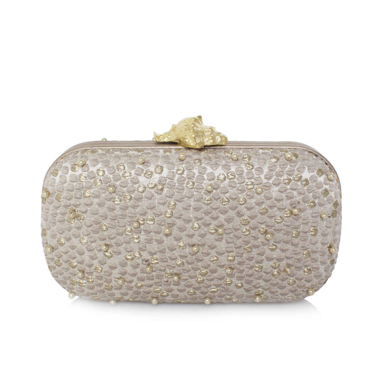 MUREX BUBBLES GOLD BOX CLUTCH