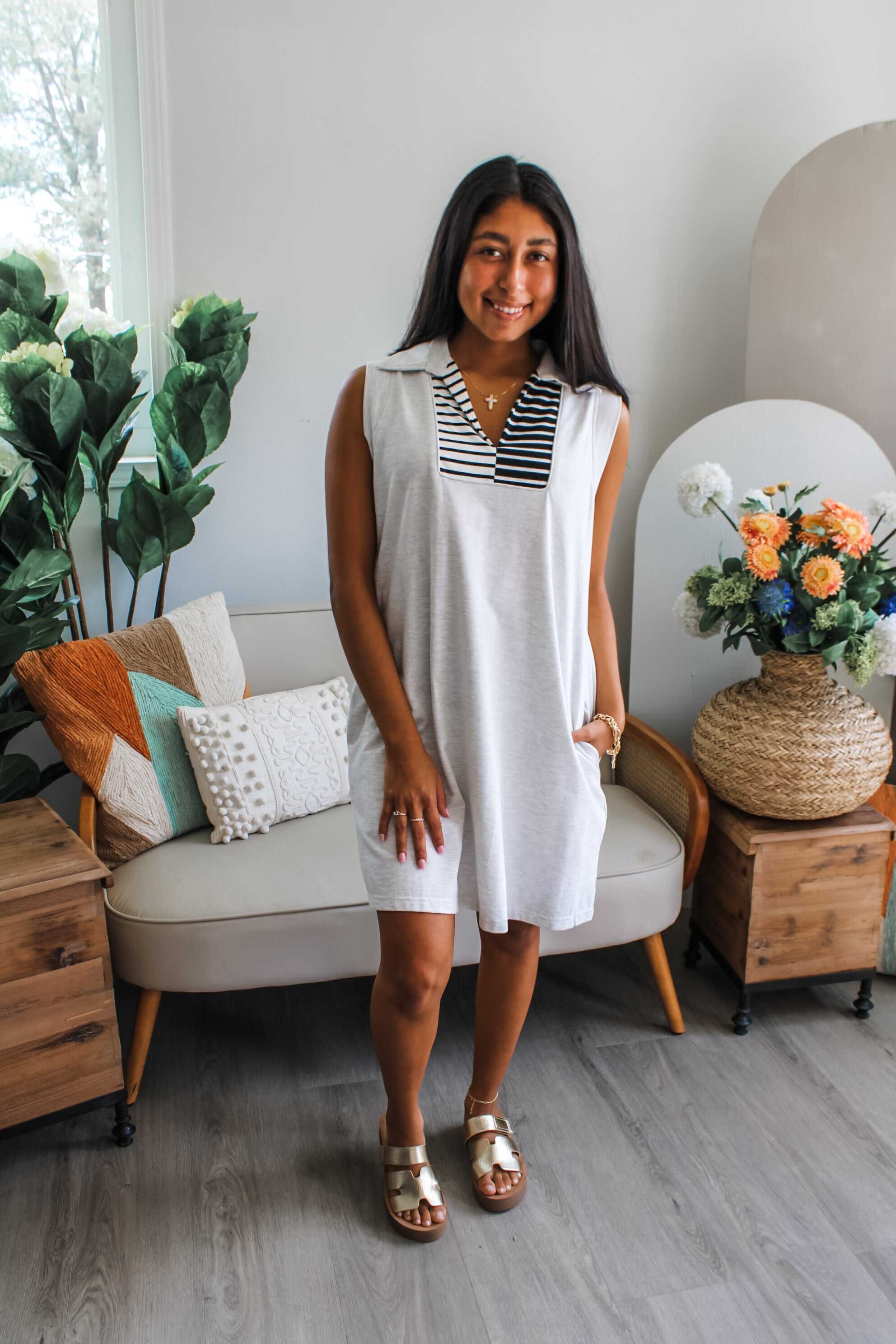 Halfway There Pocket Dress • Ash Grey