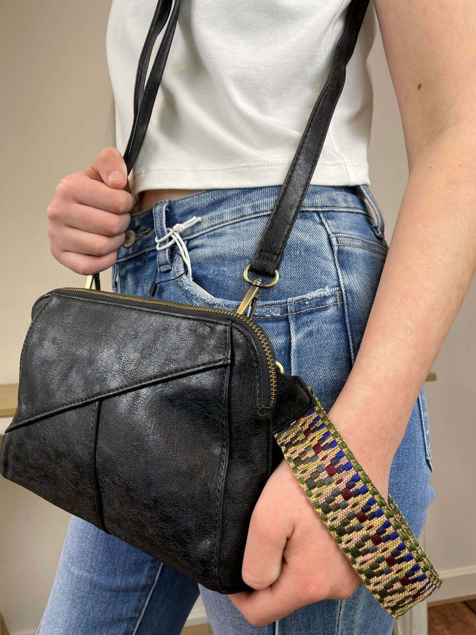 Gigi Crossbody with Woven Wrist Strap