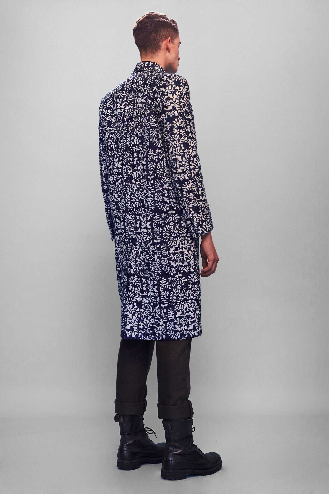 TOPOL coat - Indigo print