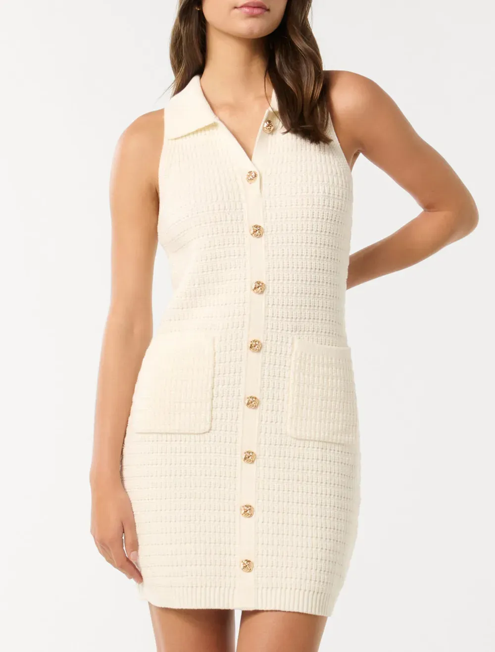 Textured Knit Mini Dress