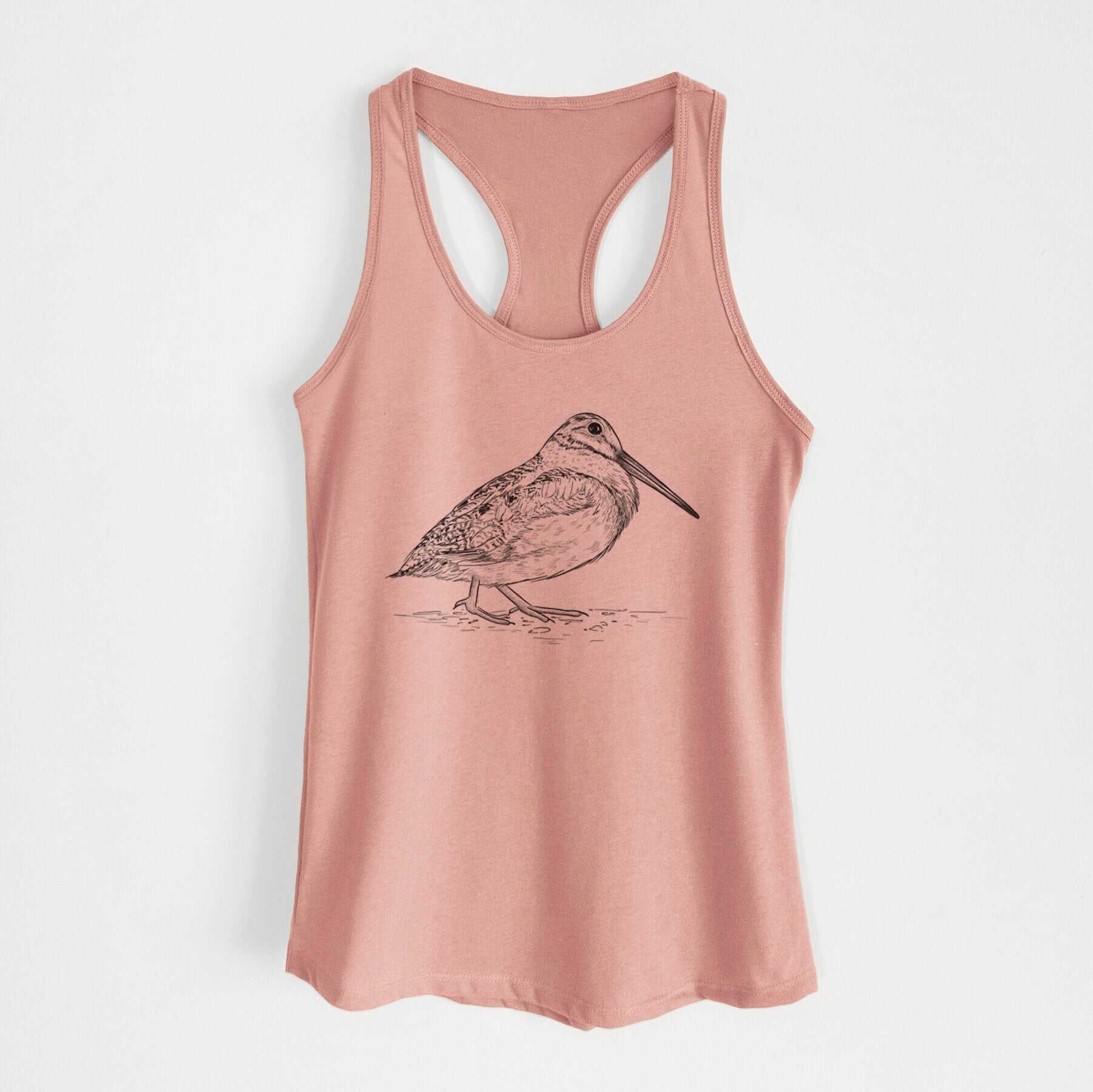 American Woodcock - Scolopax minor - Women's Racerback Tanktop
