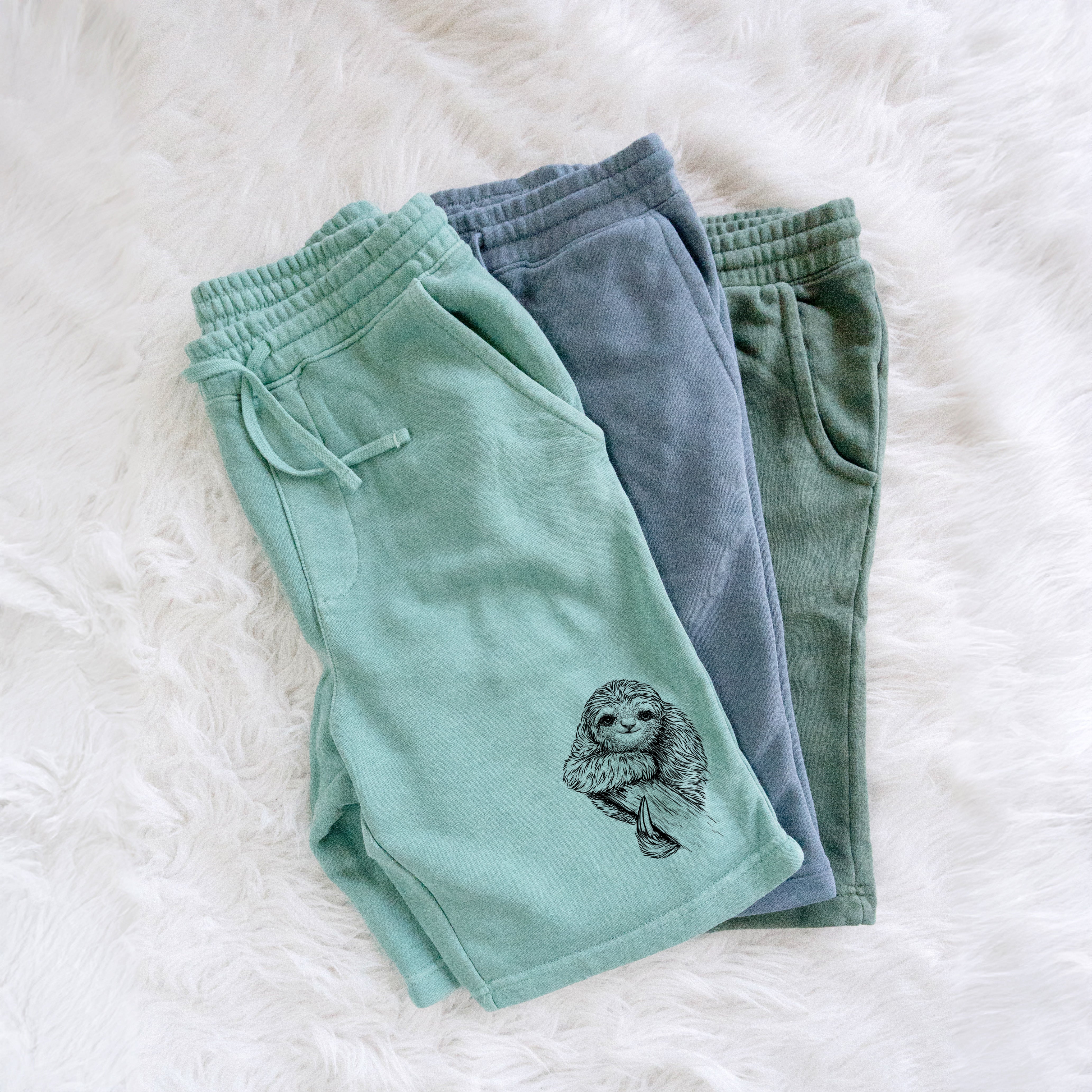 Pygmy Three-toed Sloth - Bradypus pygmaeus - Unisex Pigment Dyed Shorts