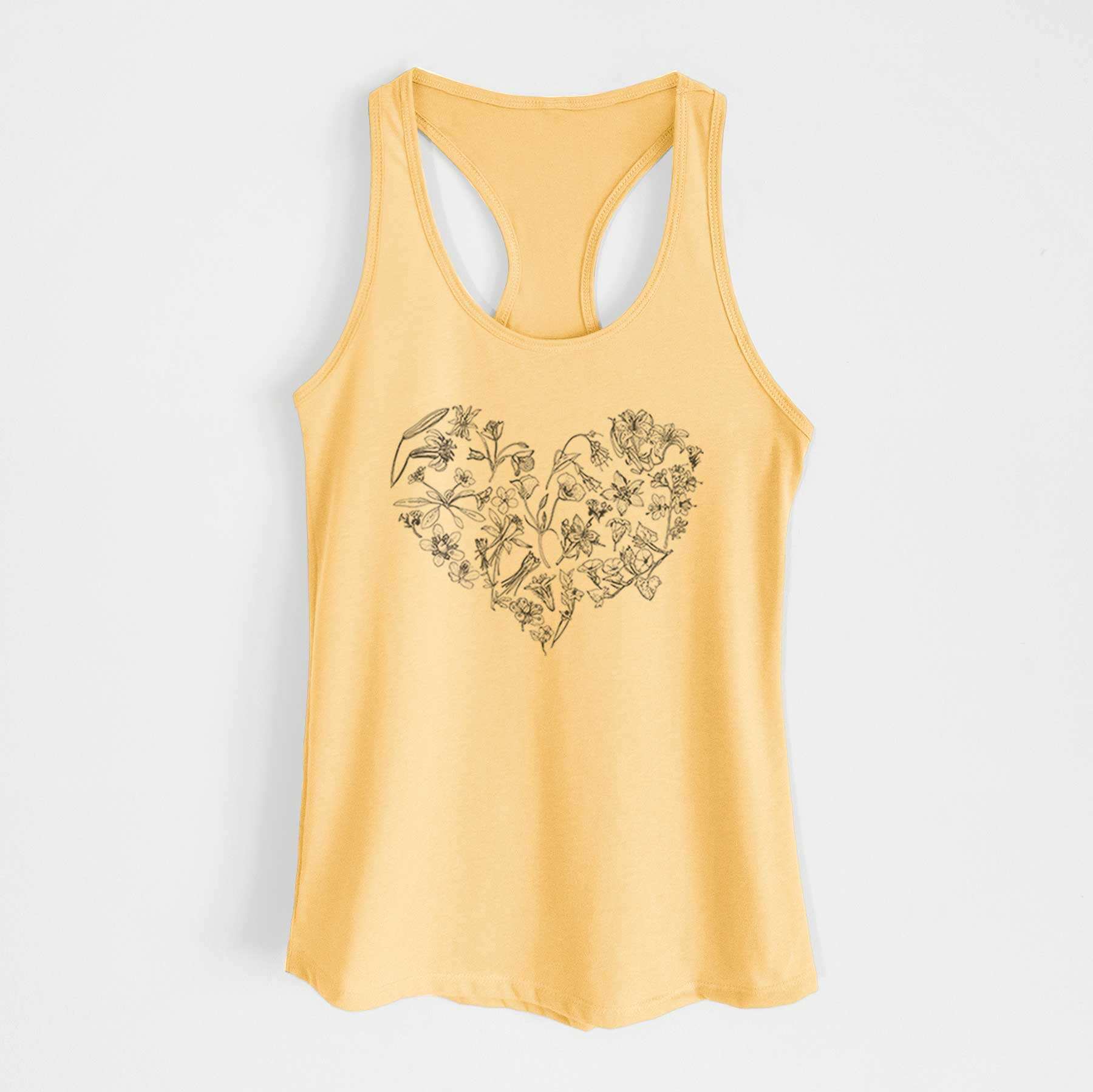 Heart Full of California Mountain Wildflowers - Women's Racerback Tanktop