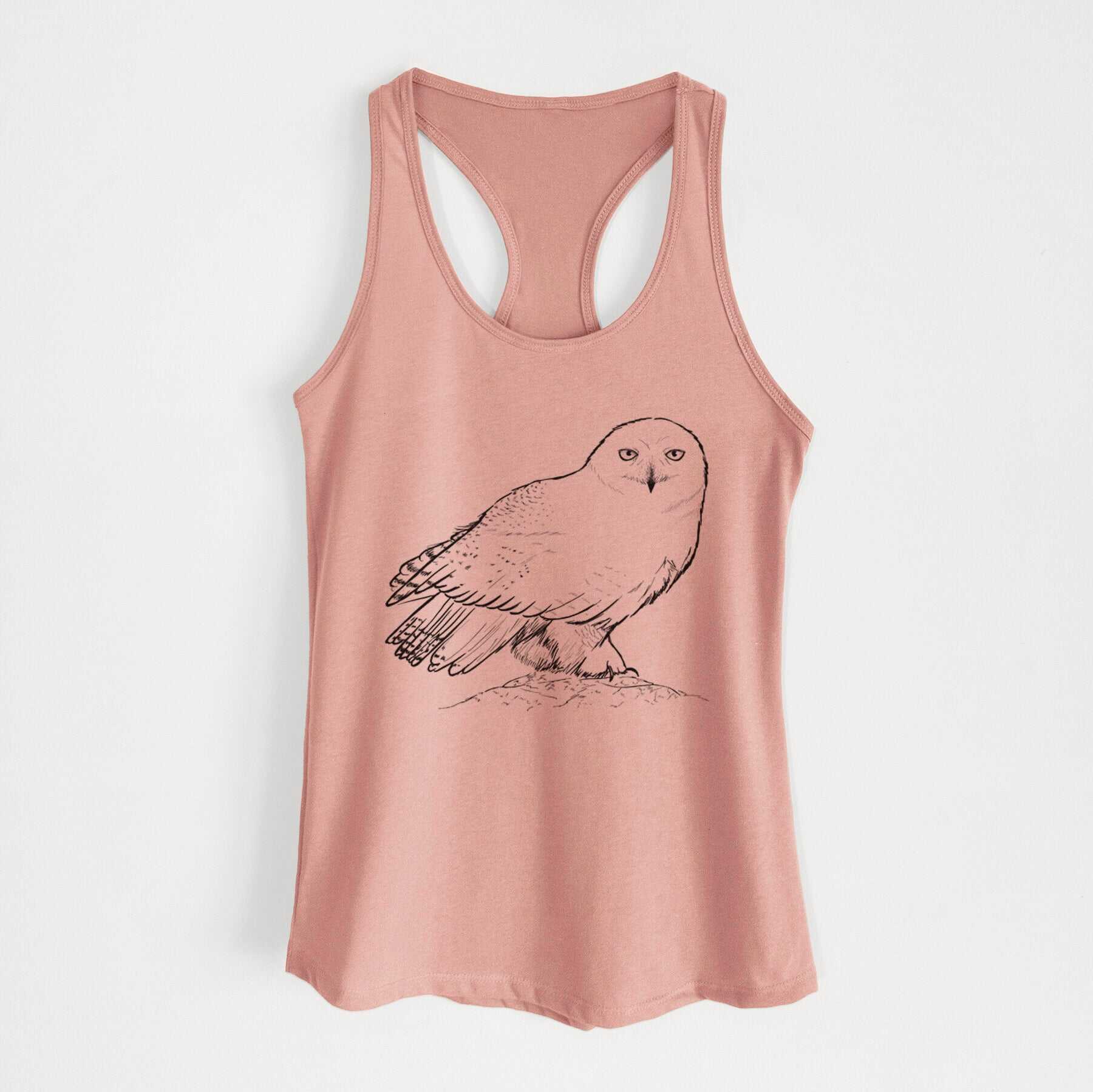 Snowy Owl - Bubo scandiacus - Women's Racerback Tanktop