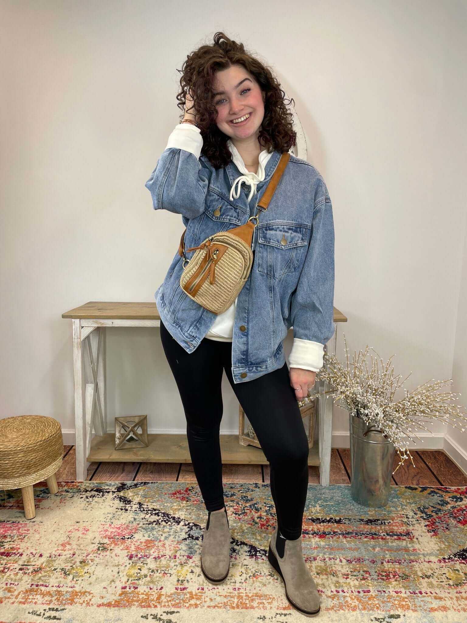 Skyler Sling Bag - Natural Straw
