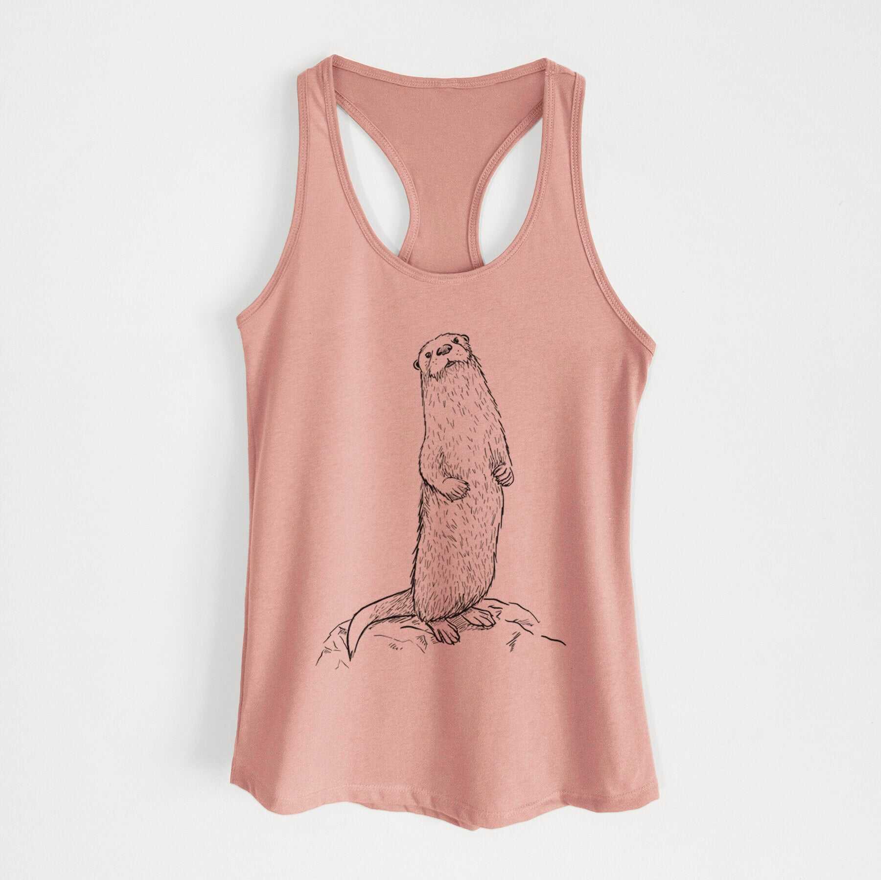 North American River Otter - Lontra canadensis - Women's Racerback Tanktop