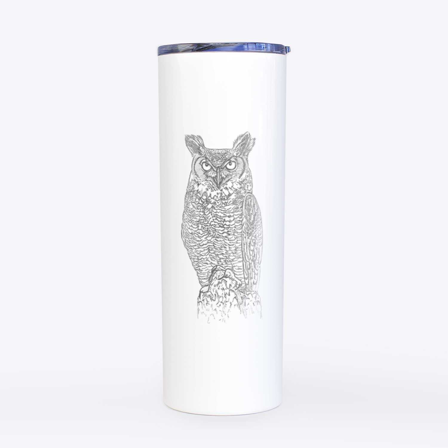 Bubo virginianus - Great Horned Owl - 20oz Skinny Tumbler