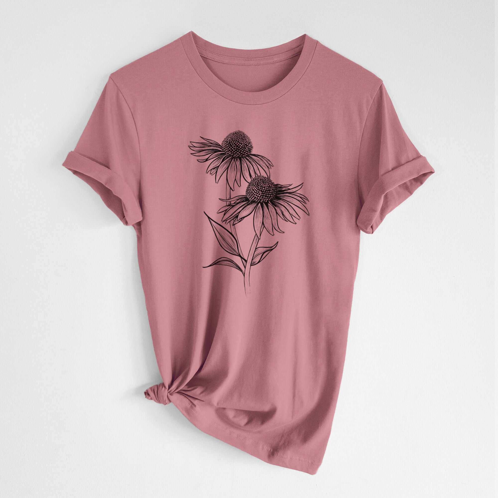 Coneflower - Echinacea purpurea - Lightweight 100% Cotton Unisex Crewneck