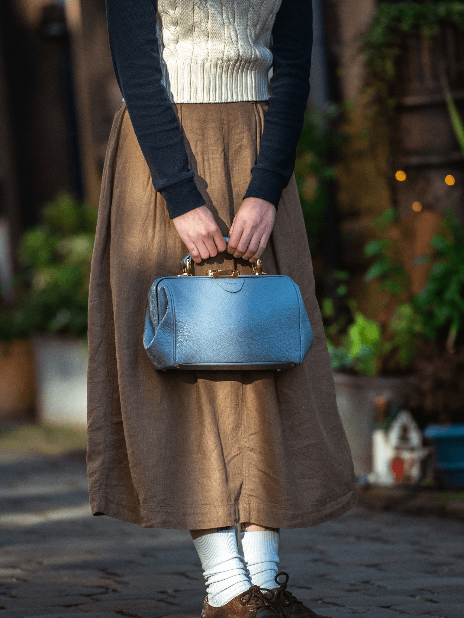 The Sophie -  French Grey Calf Grain