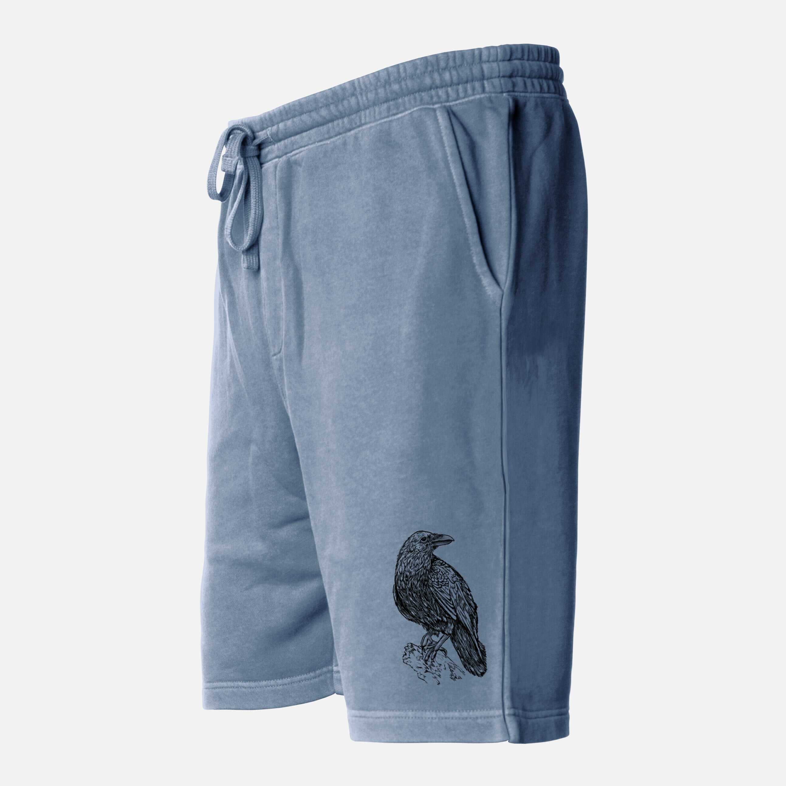 Corvus corax - Common Raven - Unisex Pigment Dyed Shorts