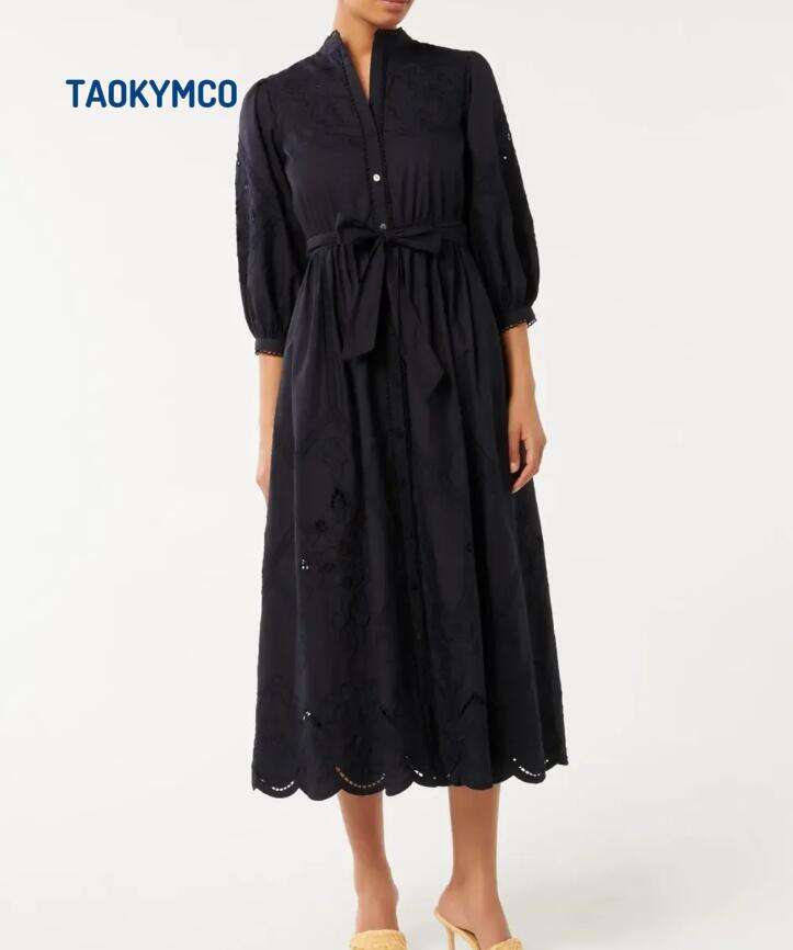 Broderie Midi Dress