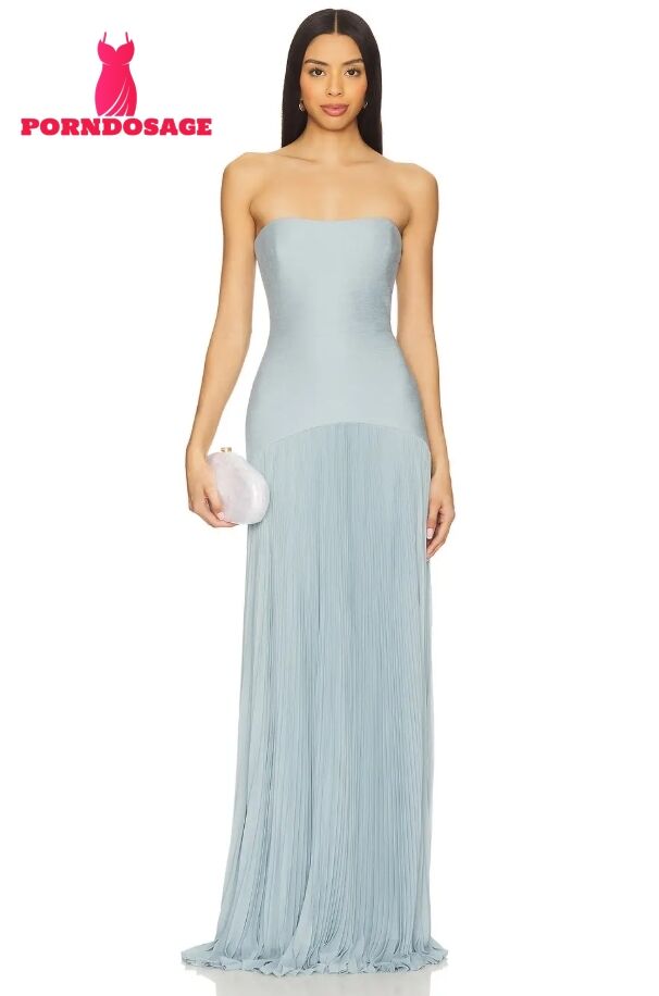 Solid Splicing Off-Shoulder Maxi Dress