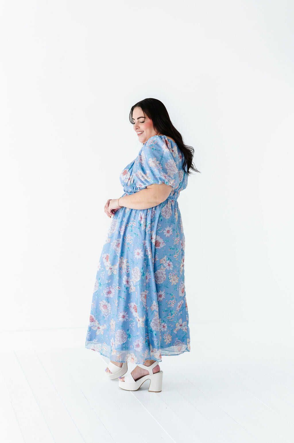 Greer Organza Dress in Blue - Size 2X Left