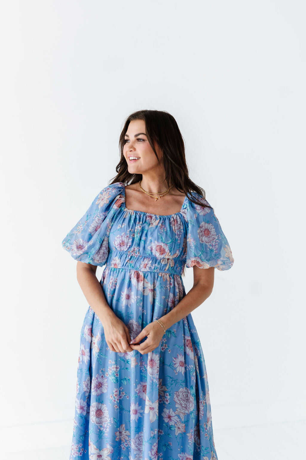 Greer Organza Dress in Blue - Size 2X Left
