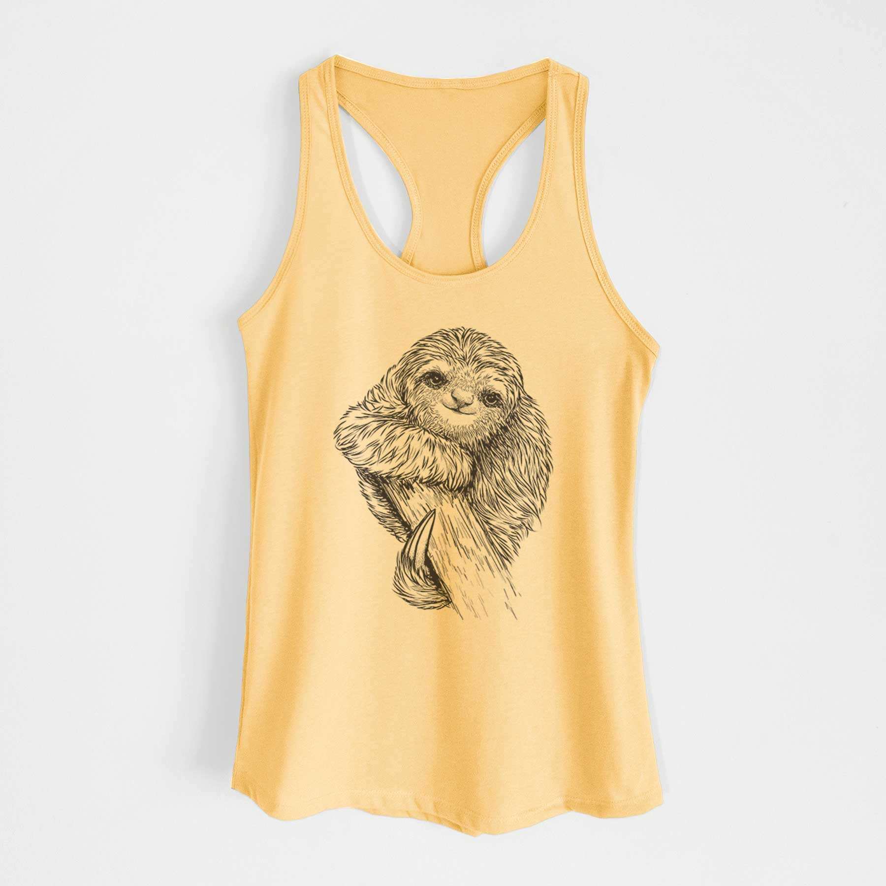 Pygmy Three-toed Sloth - Bradypus pygmaeus - Women's Racerback Tanktop