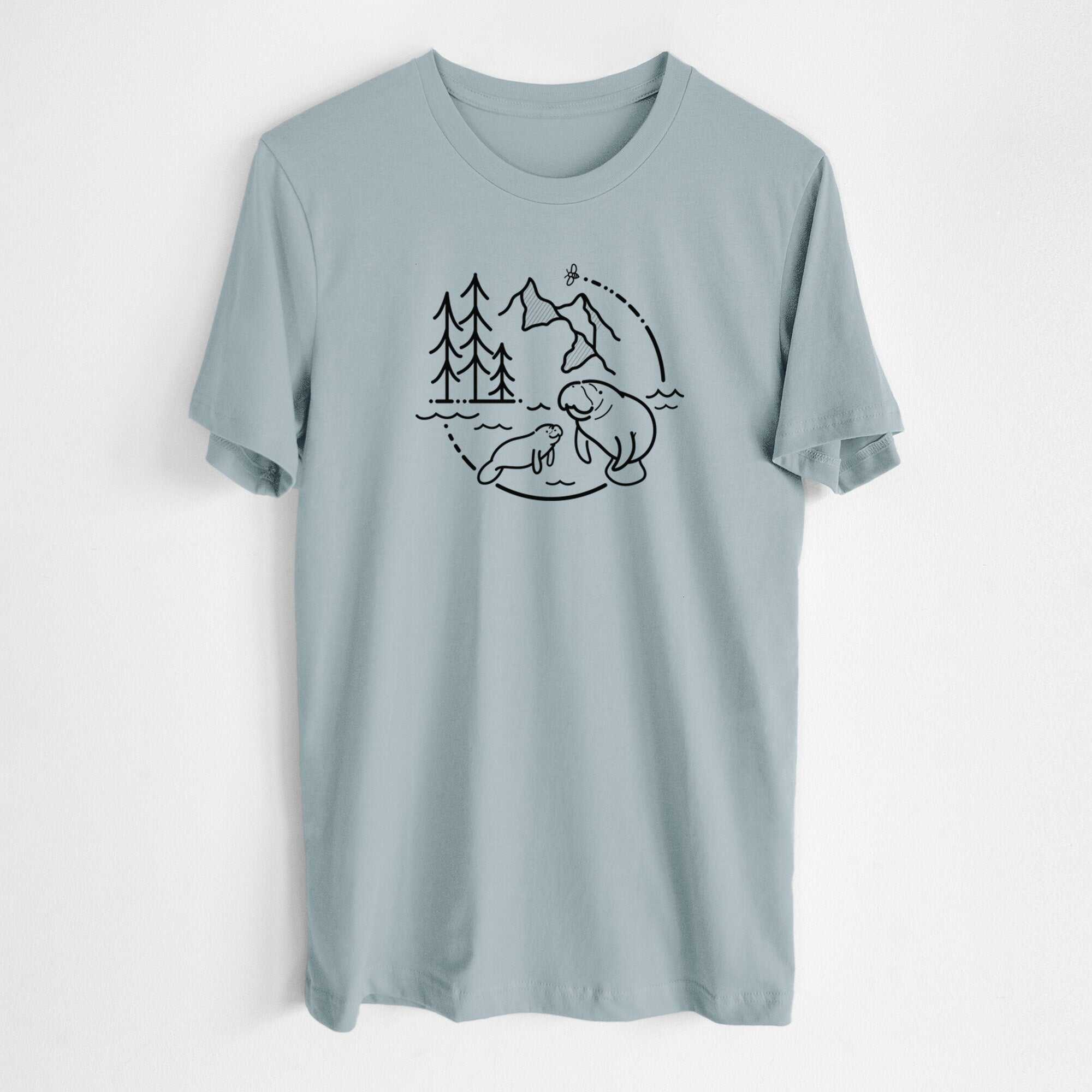 It's All Connected - Manatee - Lightweight 100% Cotton Unisex Crewneck