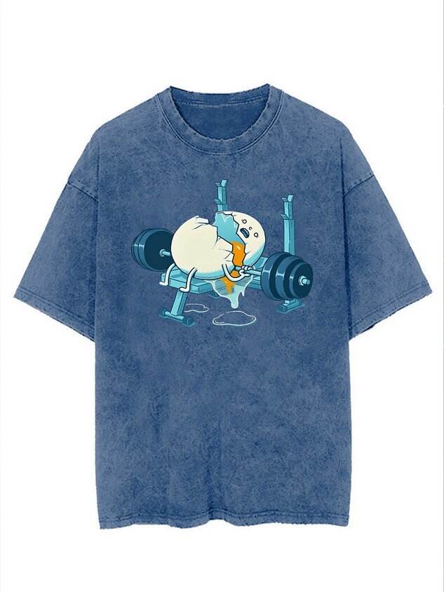 🍳 Funny Anime Gym Egg Pullover T-Shirt