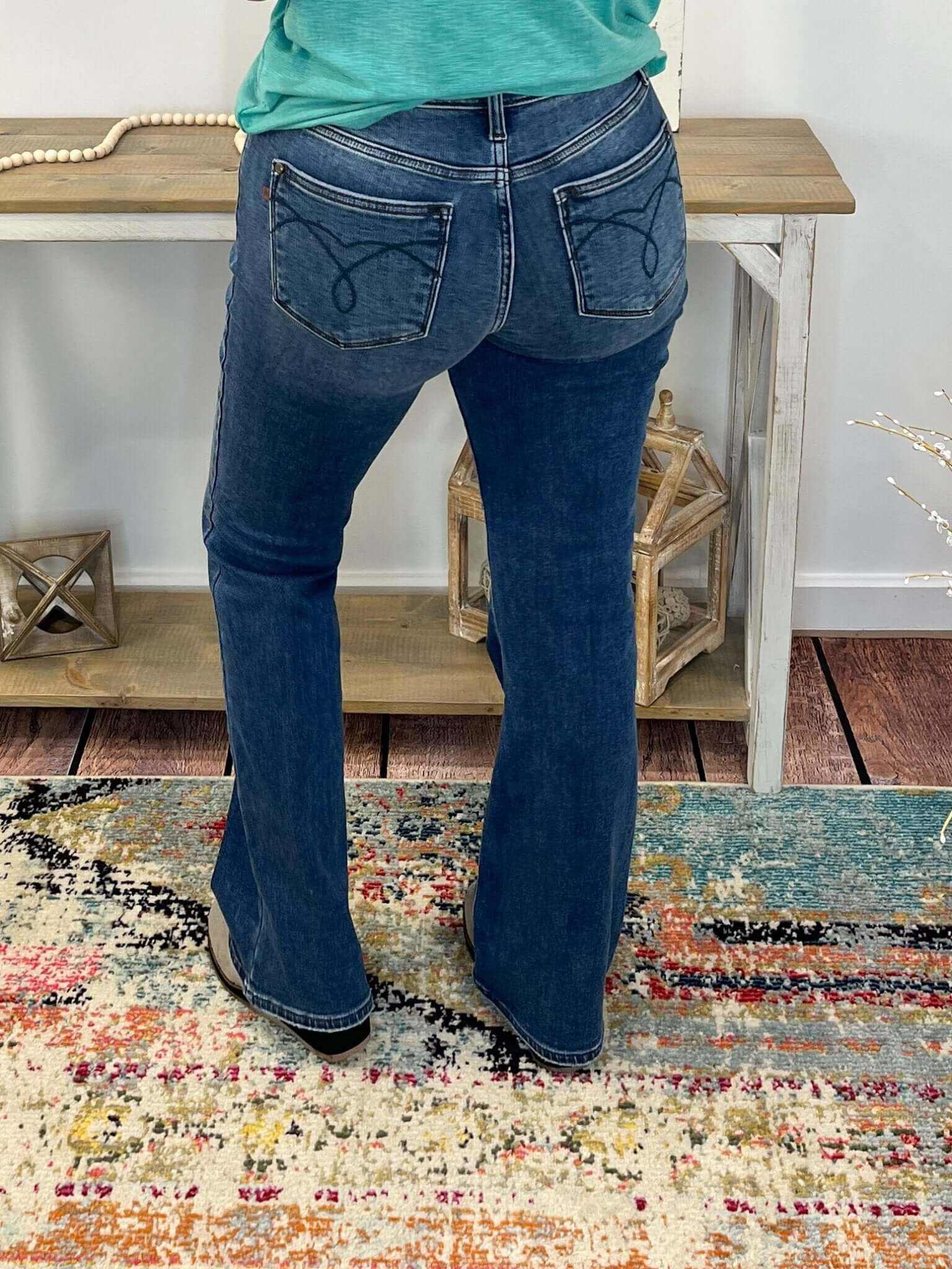 Judy Blue Mid-Rise Thermal Bootcut Jean