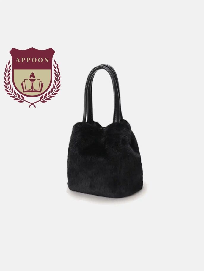 Furry Envelope Clutch Bag
