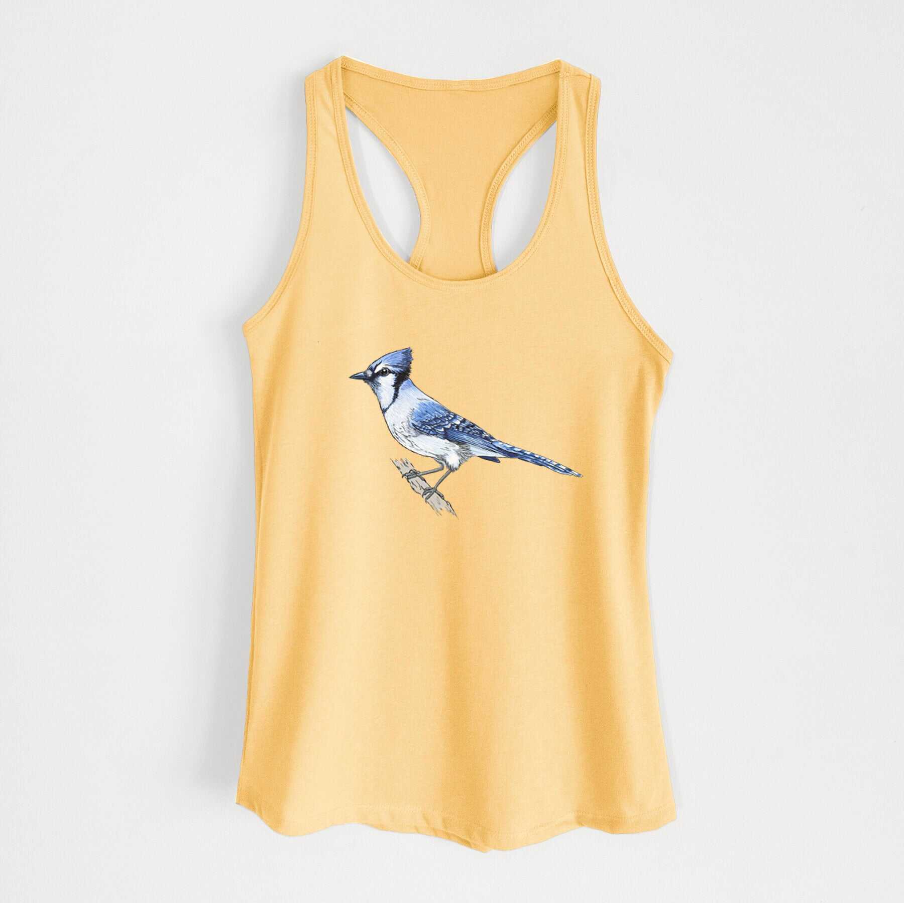Vibrant Blue Jay - Cyanocitta cristata - Women's Racerback Tanktop
