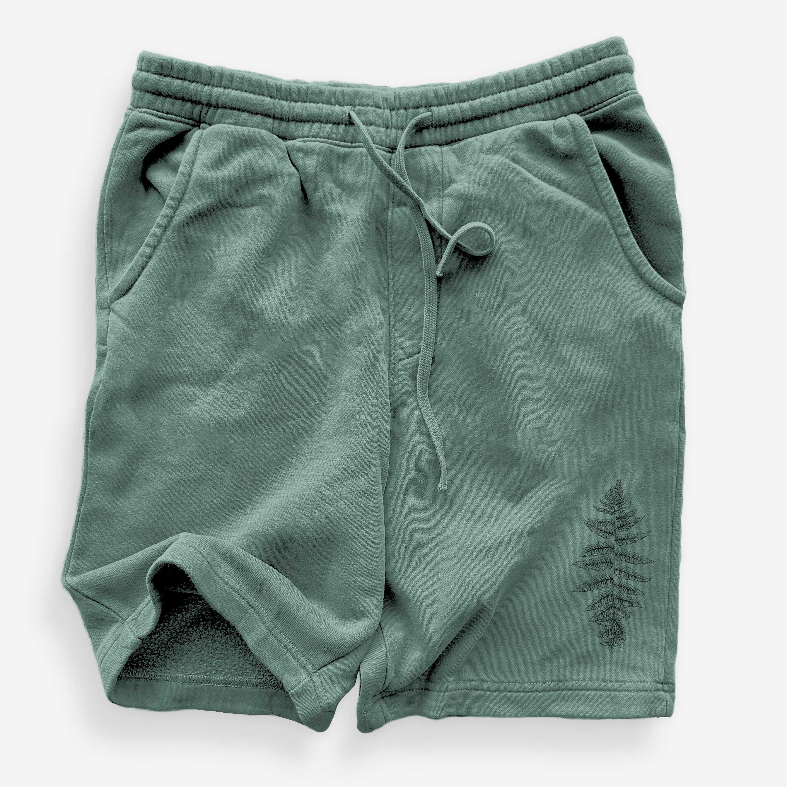 Athyrium filix femina - Lady Fern - Unisex Pigment Dyed Shorts