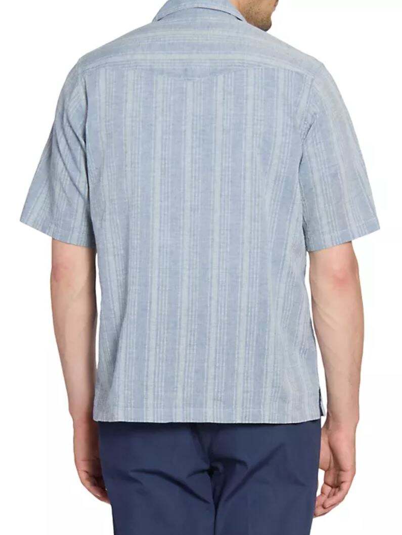 Officine Generale Luis S/S Japanese Cotton Stripe Shirt