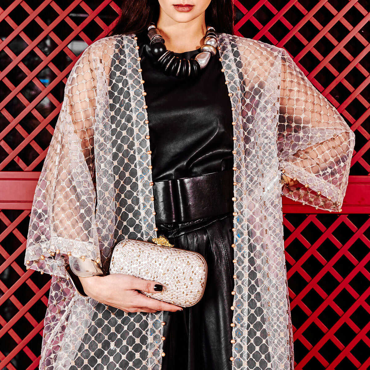 MUREX BUBBLES GOLD BOX CLUTCH