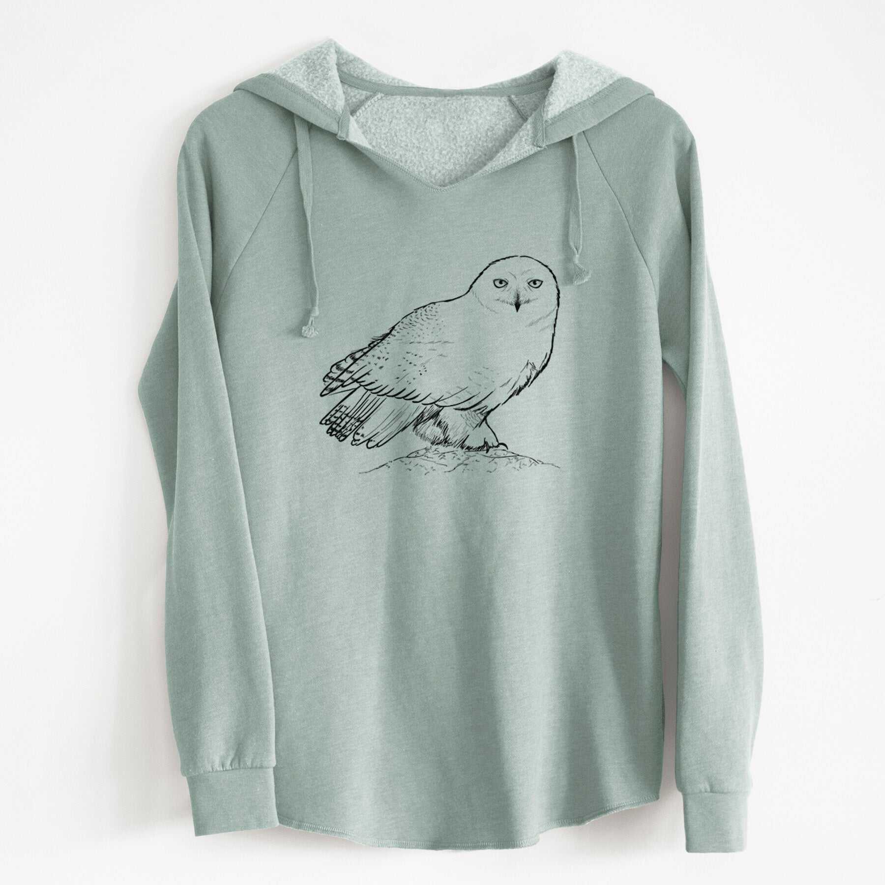 Snowy Owl - Bubo scandiacus - Cali Wave Hooded Sweatshirt