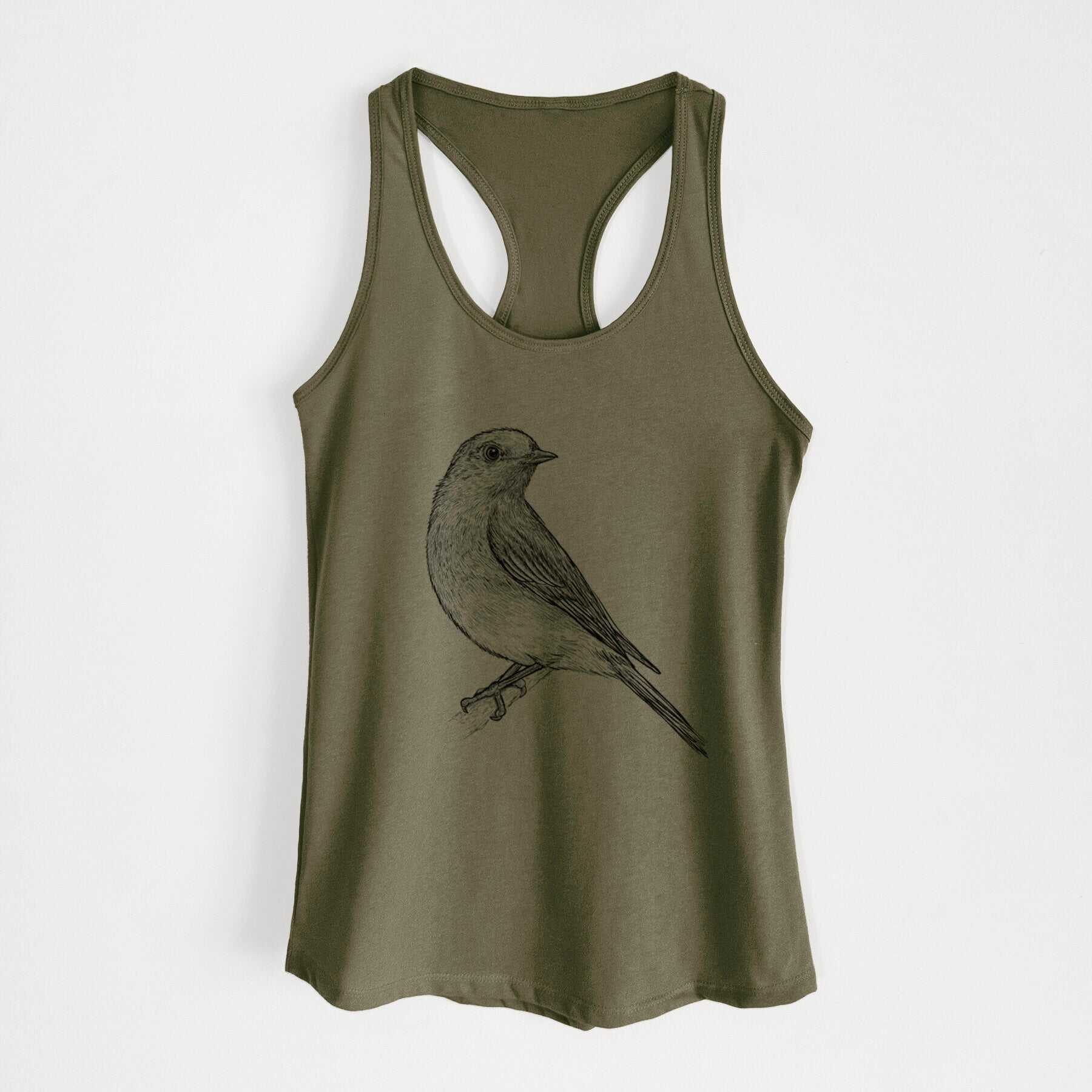 Eastern Bluebird - Sialia sialis - Women's Racerback Tanktop