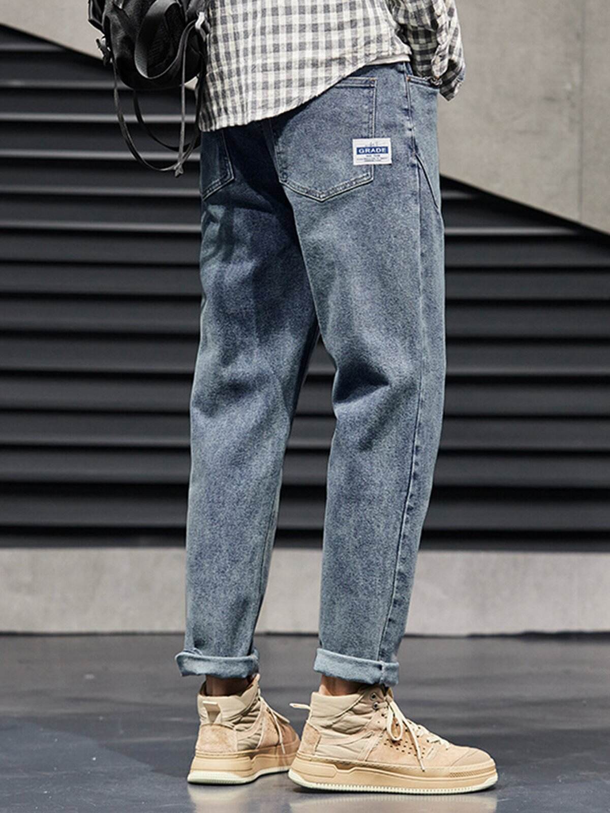 M's Vintage Casual Taper Loose Fit Jeans