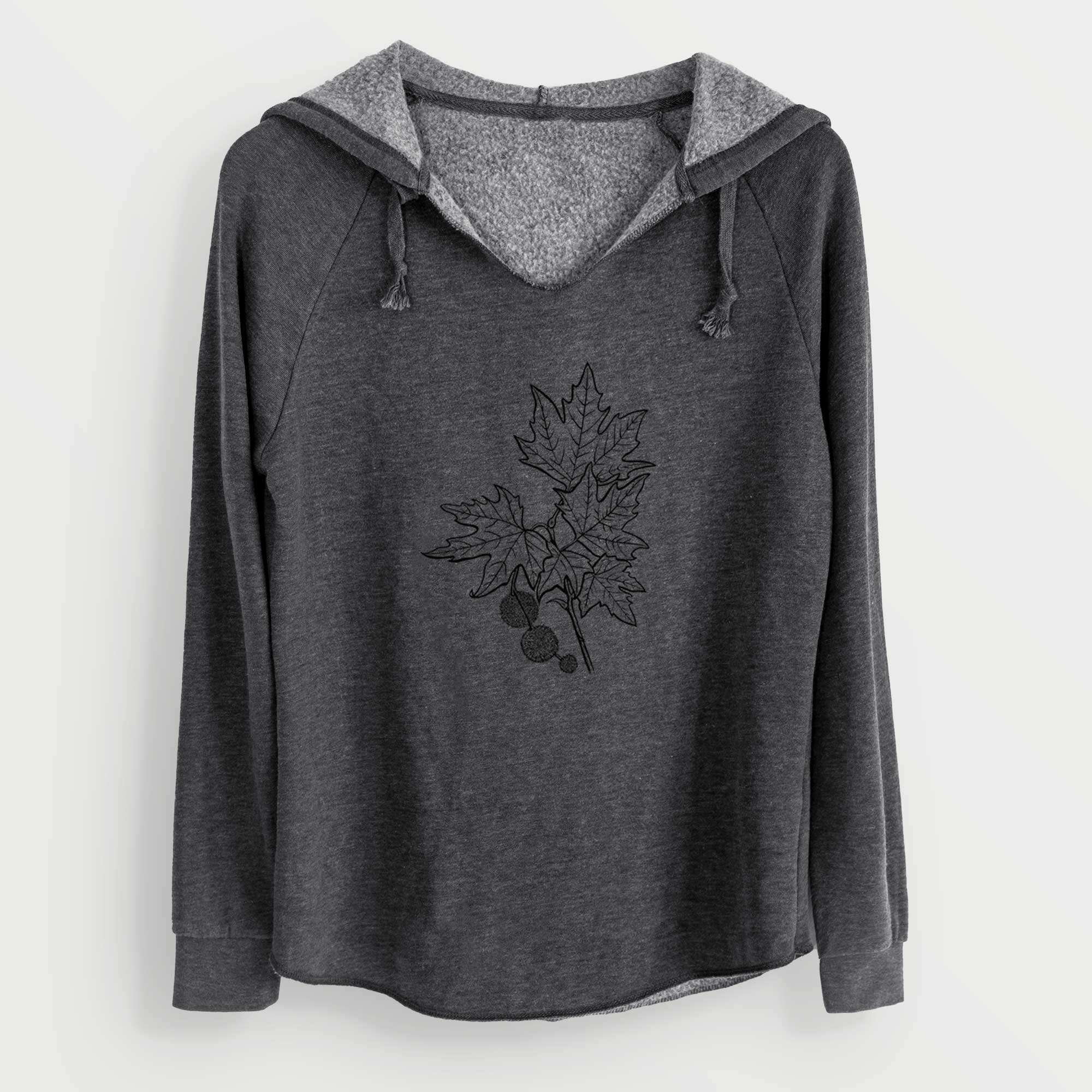 Platanus Orientalis - Oriental Plane Tree Stem with Leaves - Cali Wave Hooded Sweatshirt