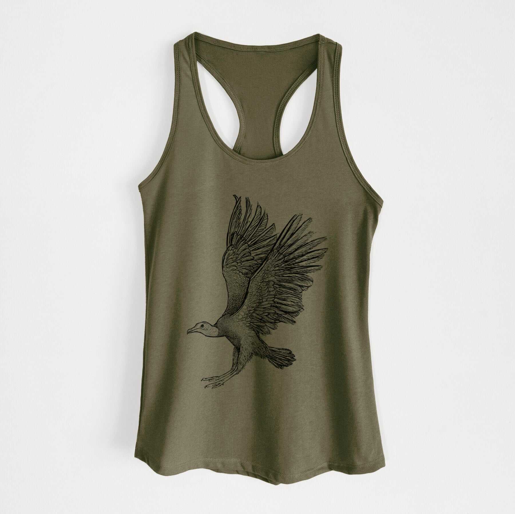 Black Vulture - Coragyps atratus - Women's Racerback Tanktop