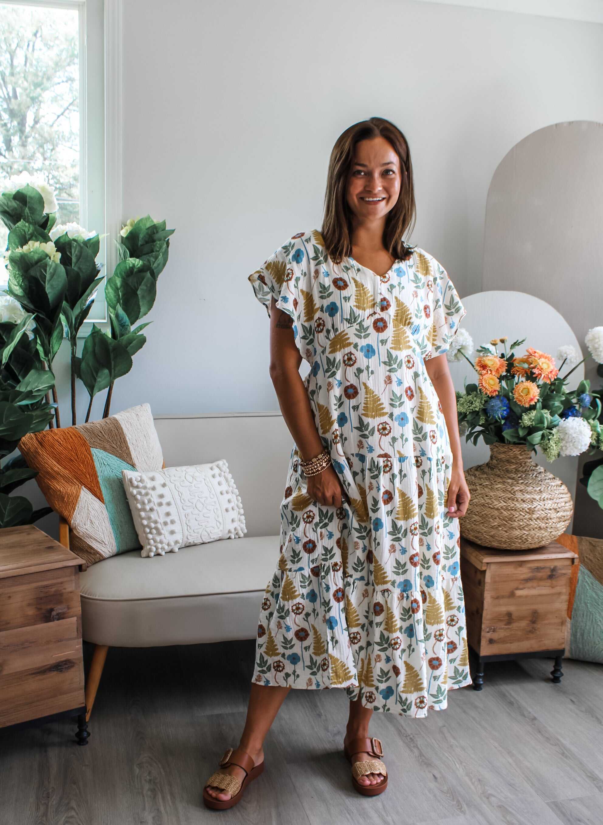 Worth The Wait Floral Midi • Multi