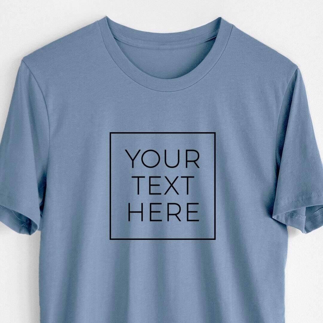Custom Create Your Own Boxed Design - Lightweight 100% Cotton Unisex Crewneck