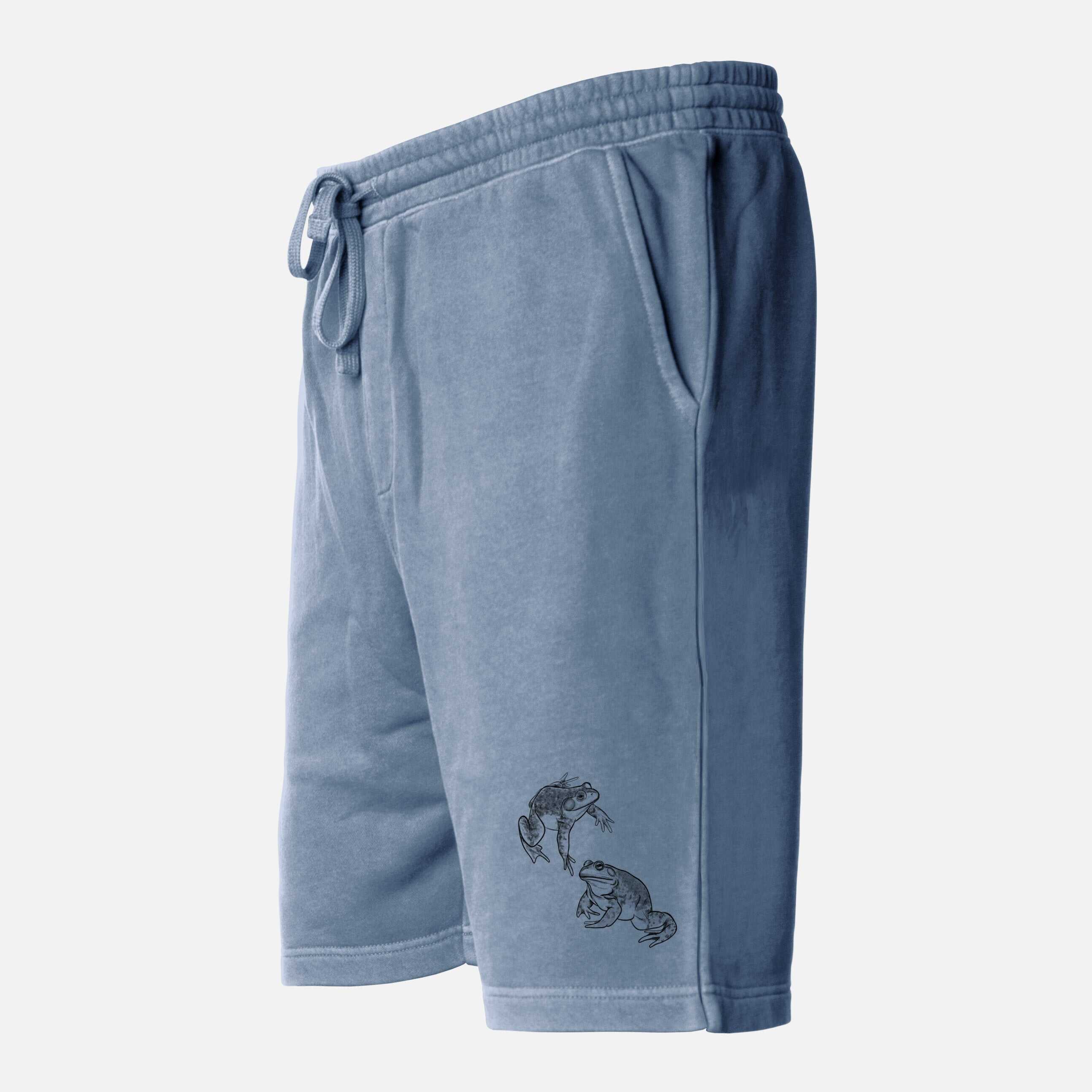 American Bullfrogs - Lithobates catesbeianus - Unisex Pigment Dyed Shorts