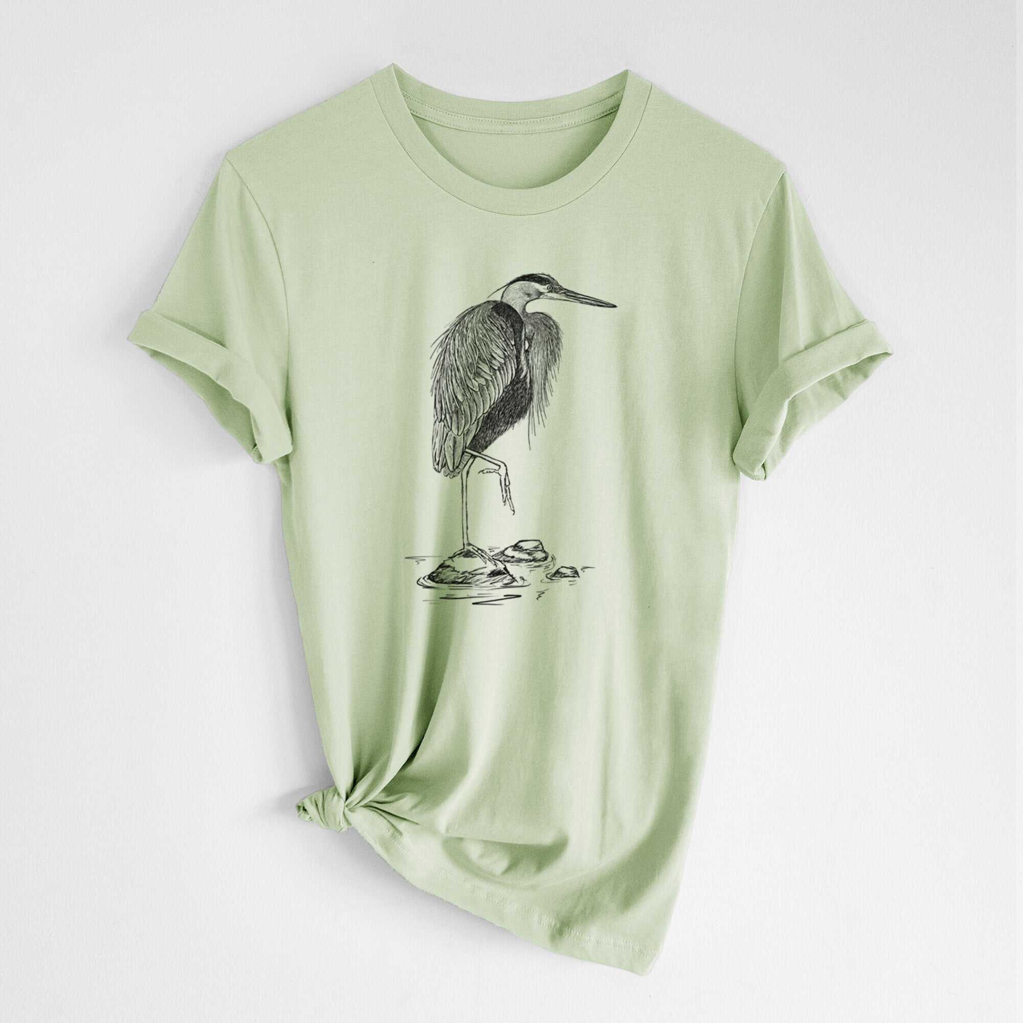 Ardea herodias - Great Blue Heron - Lightweight 100% Cotton Unisex Crewneck