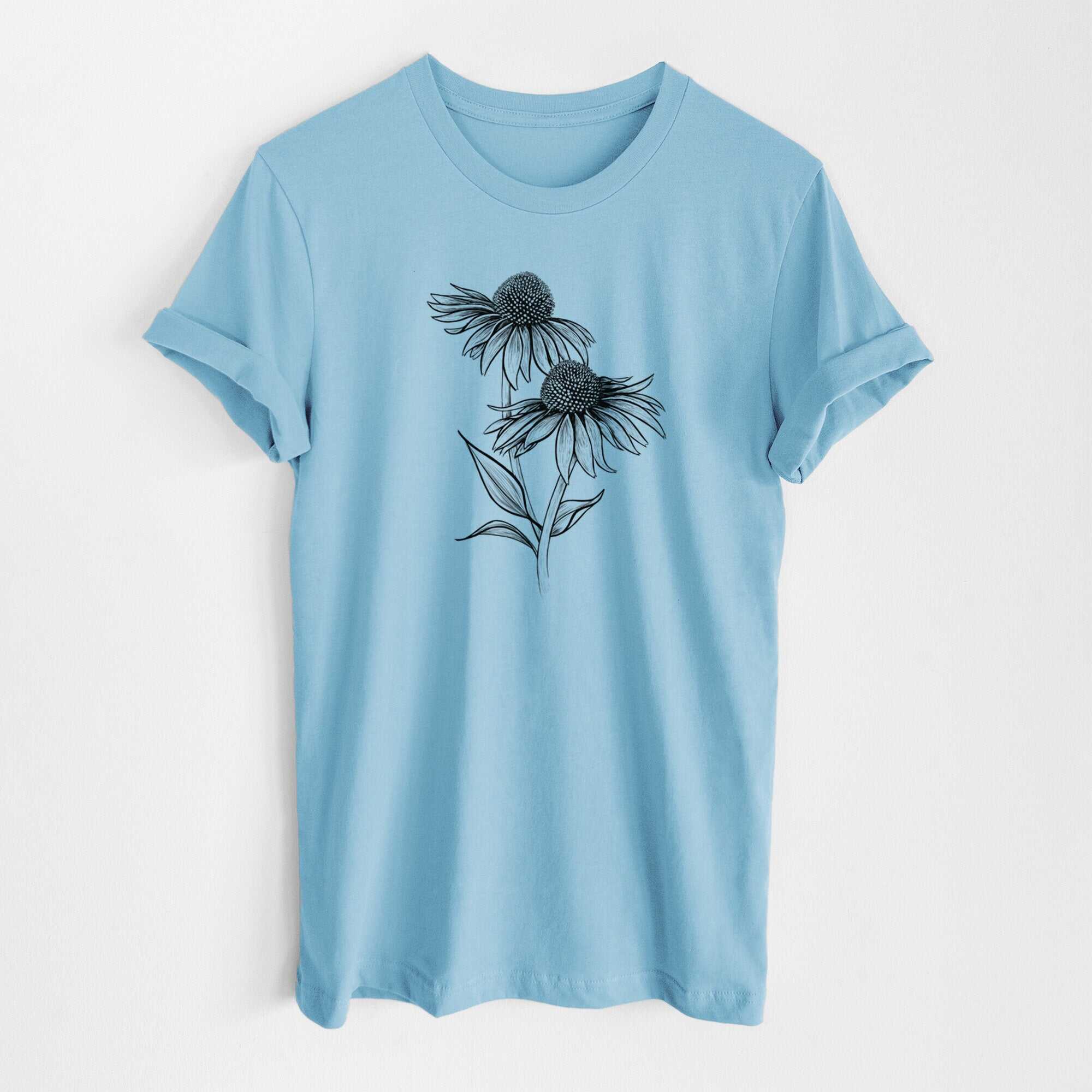 Coneflower - Echinacea purpurea - Lightweight 100% Cotton Unisex Crewneck