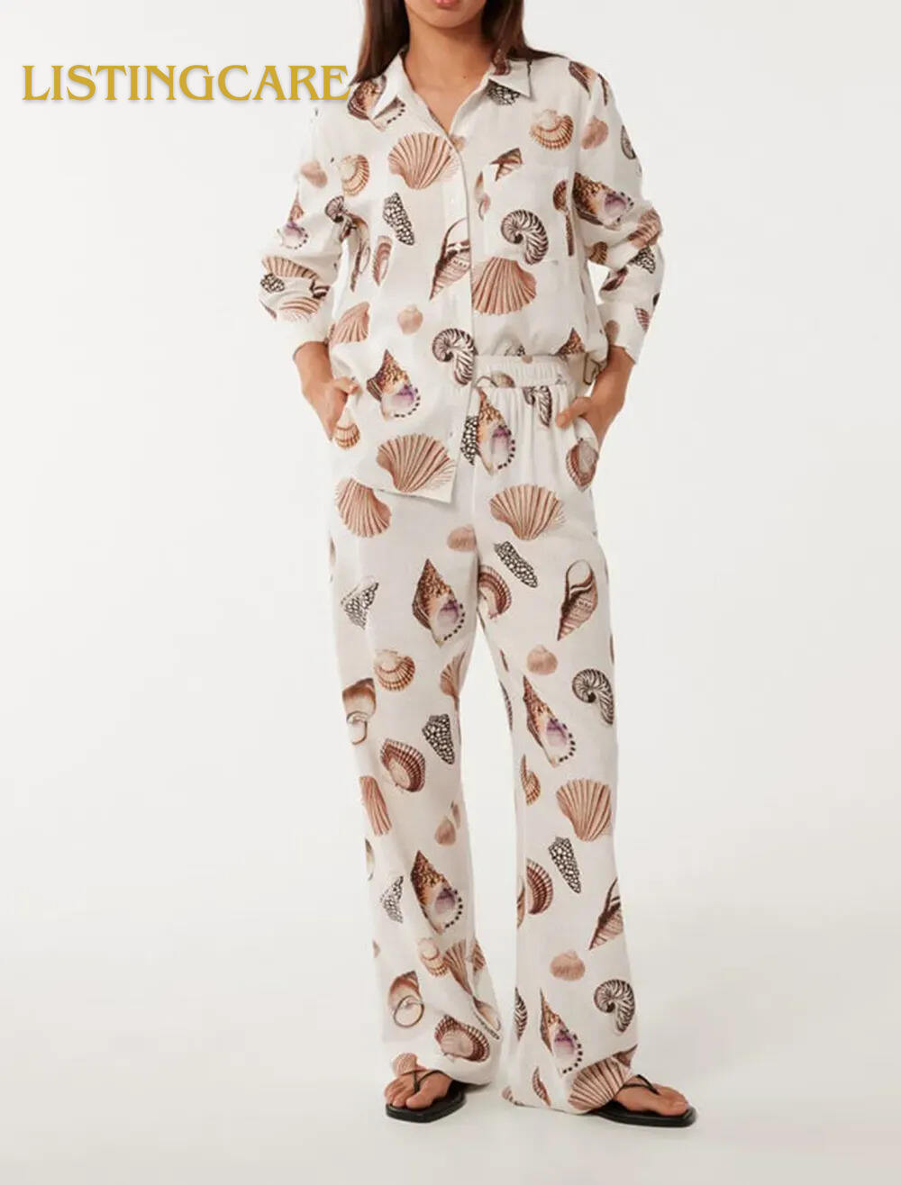 Linen Wide-Leg Pants