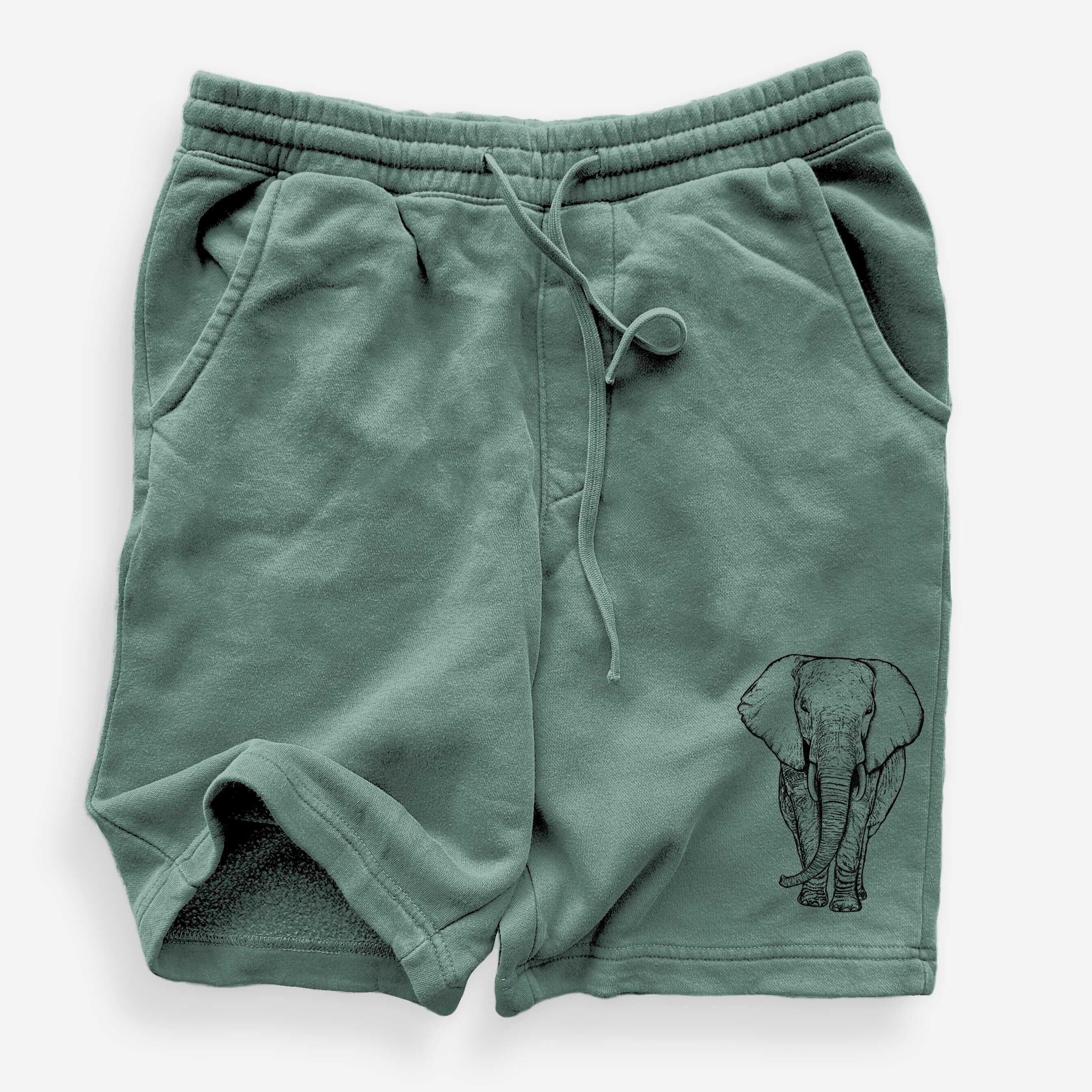 Loxodonta africana - African Elephant - Unisex Pigment Dyed Shorts
