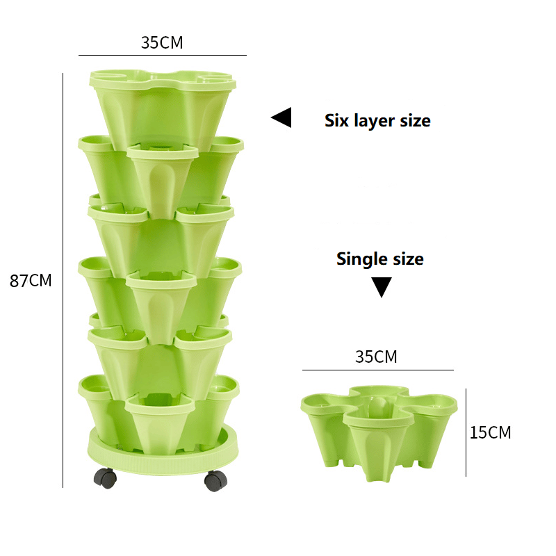 🌼Stand Stacking Planters Strawberry Planting Pots
