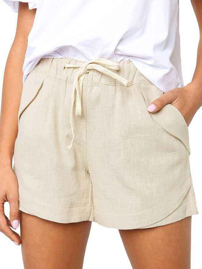 Solid Color Casual Shorts