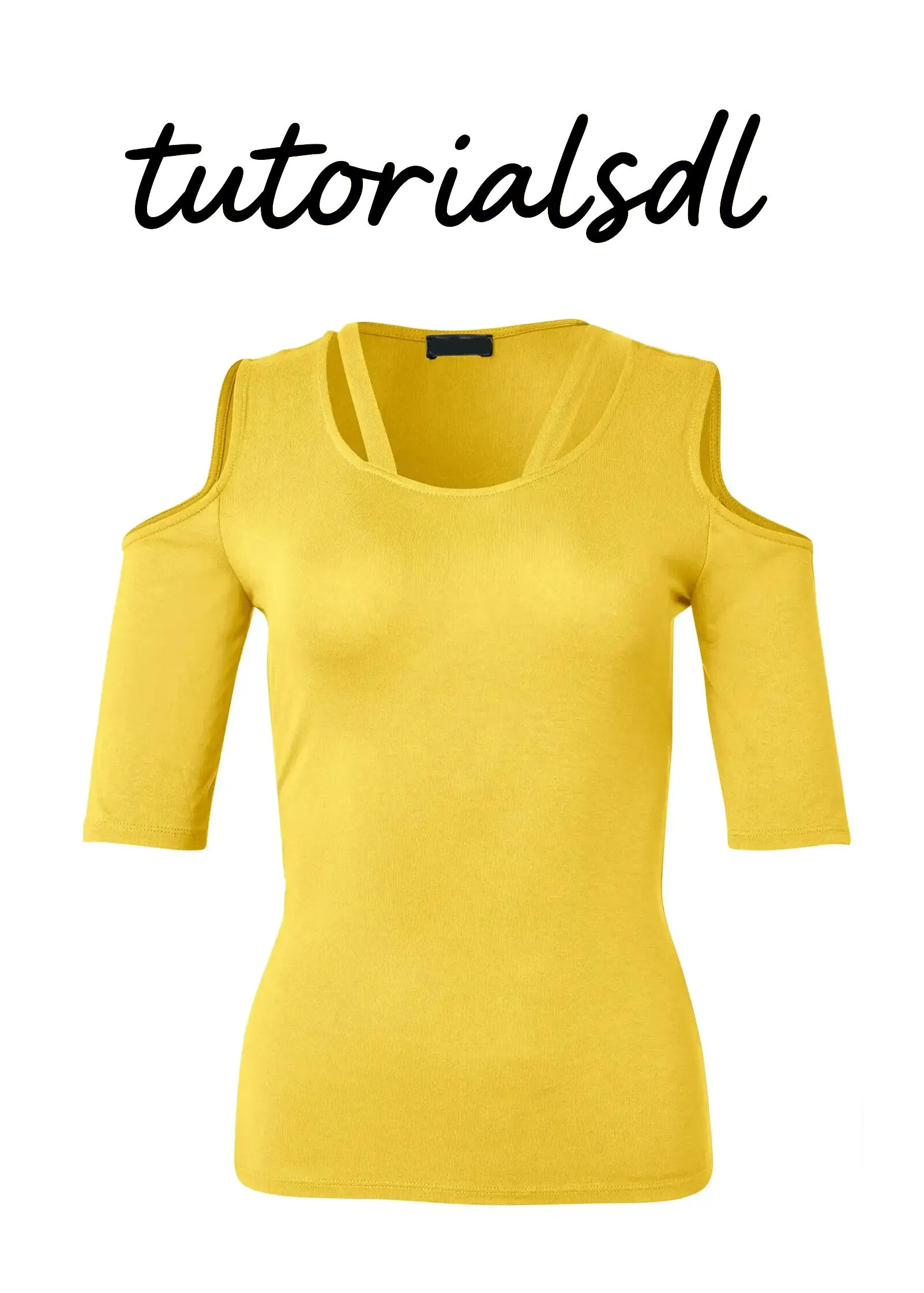 Strappy Cold-Shoulder Top - Yellow