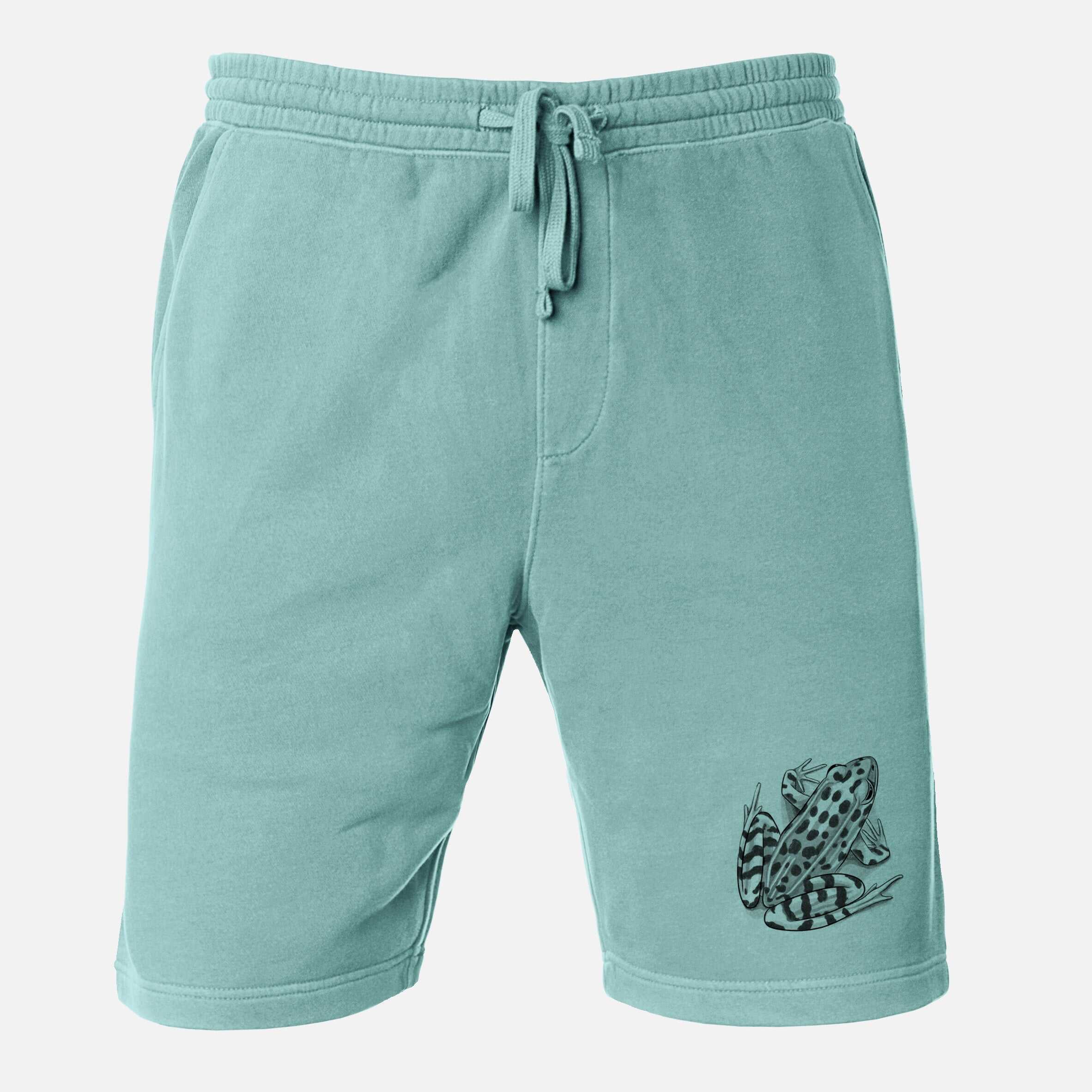Northern Leopard Frog - Lithobates pipiens - Unisex Pigment Dyed Shorts