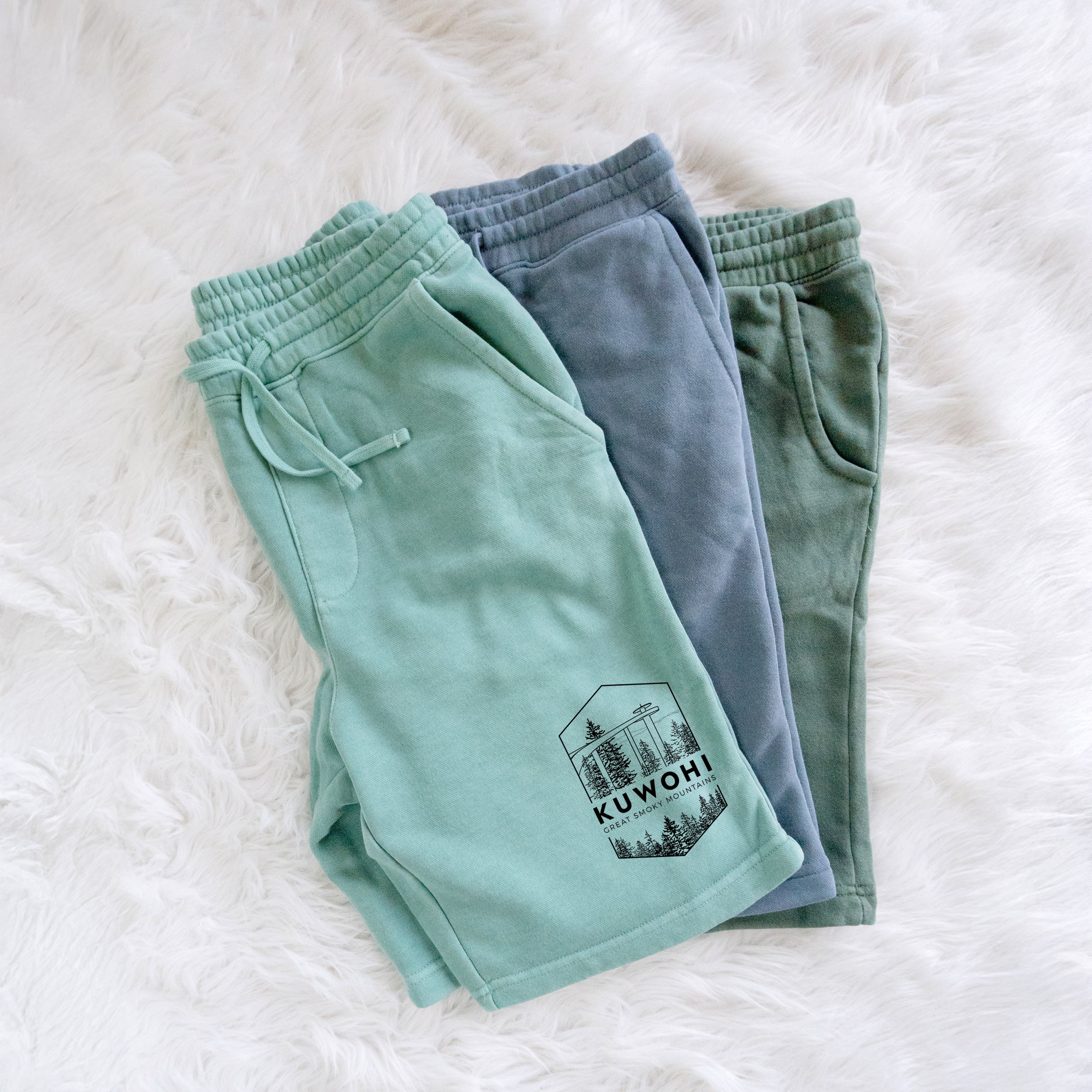 Kuwohi - Great Smoky Mountains National Park - Unisex Pigment Dyed Shorts