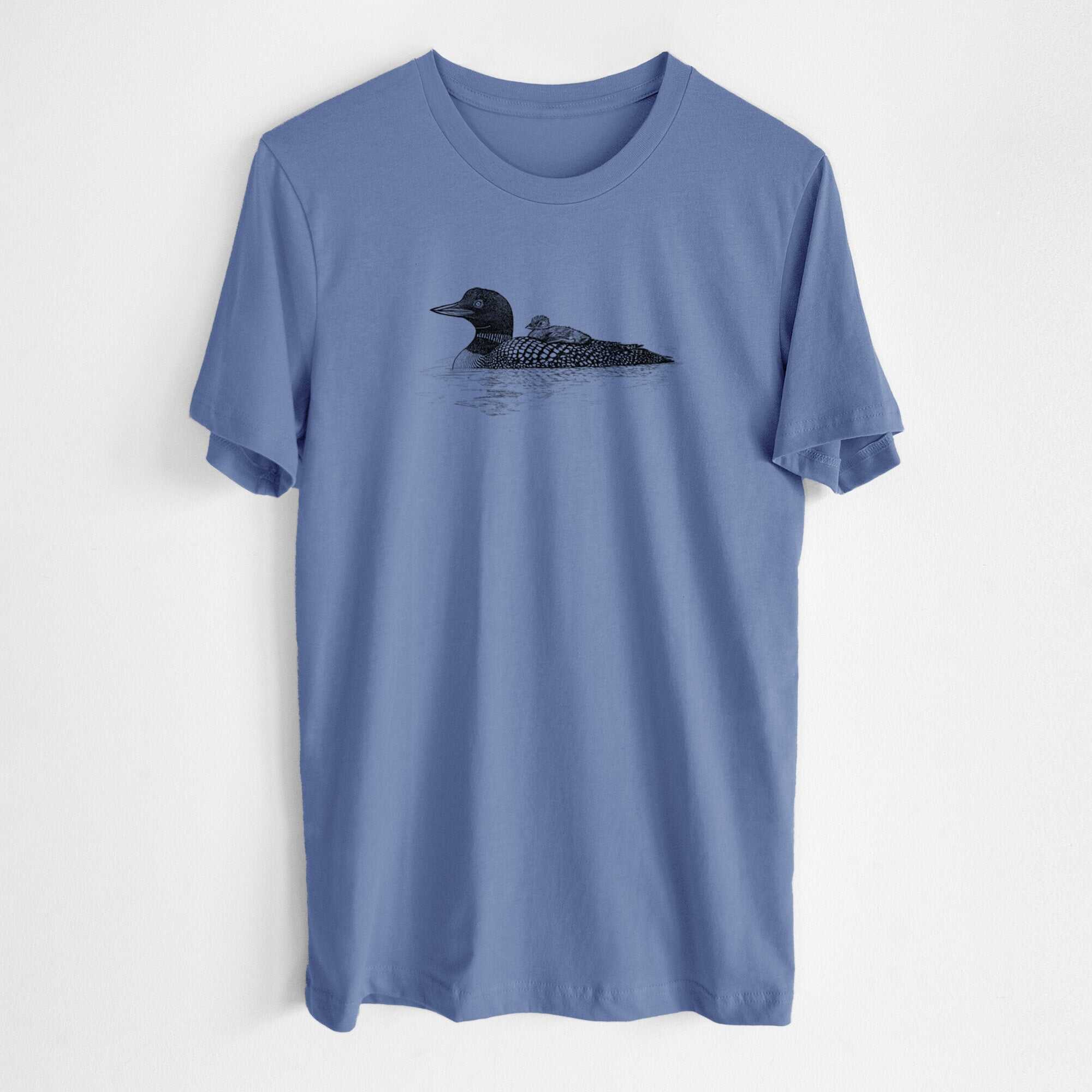Common Loon with Chick - Gavia immer - Lightweight 100% Cotton Unisex Crewneck