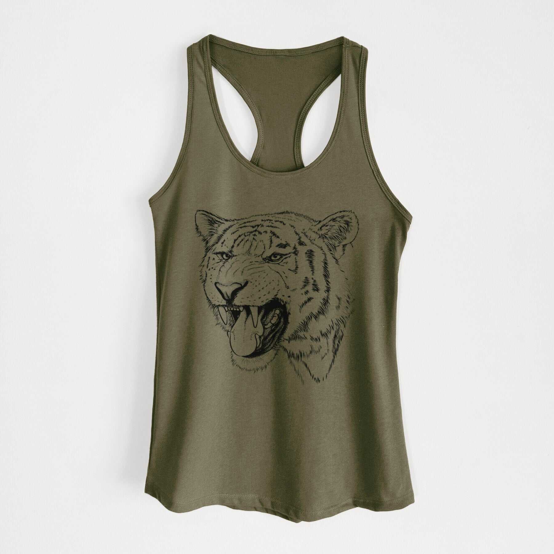 Siberian Tiger - Panthera tigris altaica - Women's Racerback Tanktop