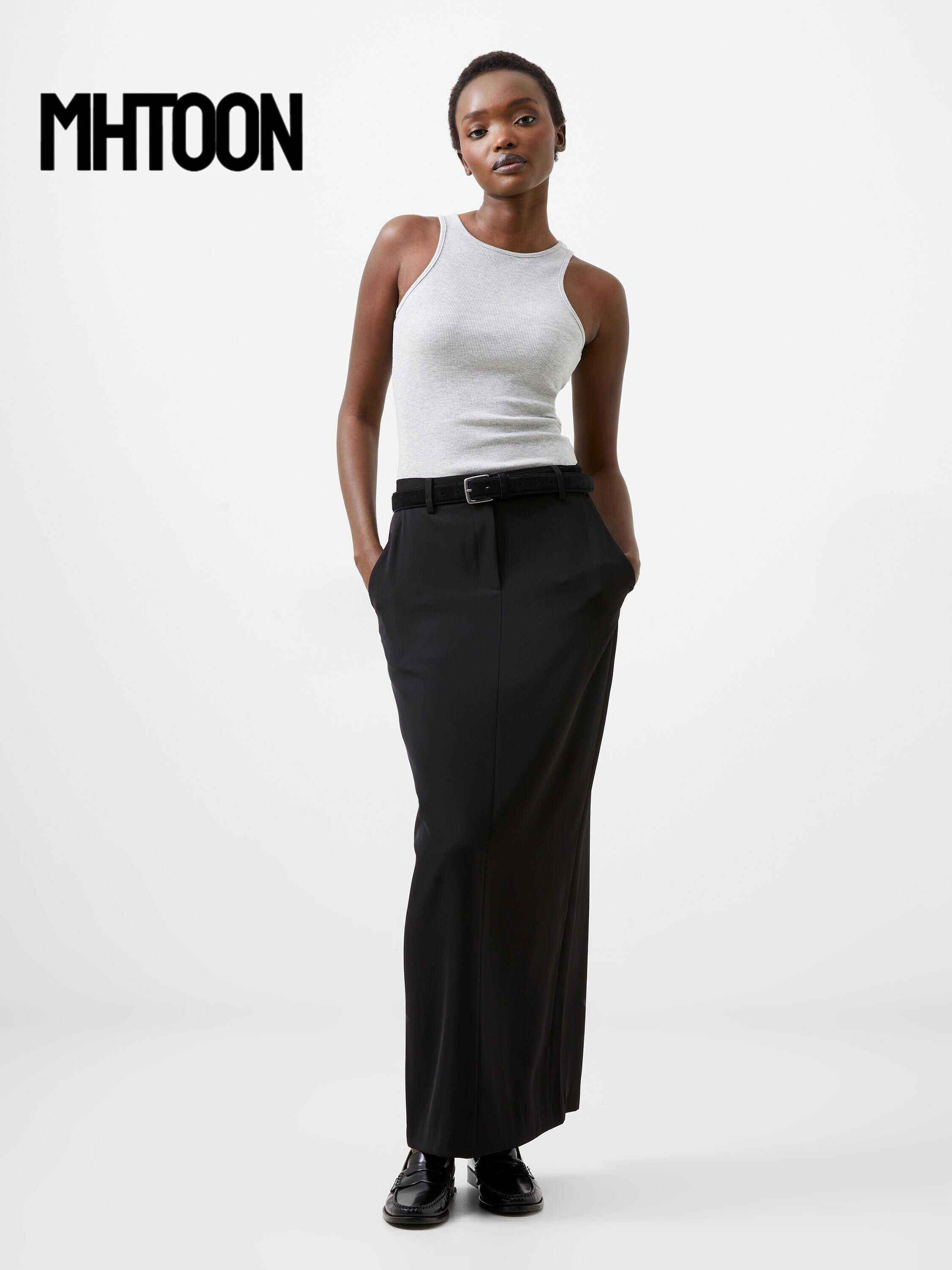 Harrie Suiting Midaxi Skirt
